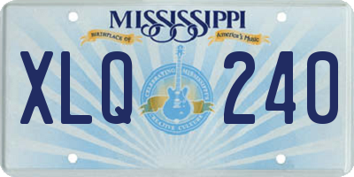 MS license plate XLQ240