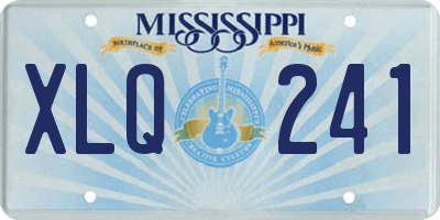 MS license plate XLQ241