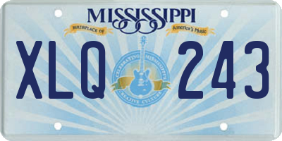 MS license plate XLQ243