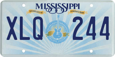 MS license plate XLQ244