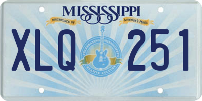 MS license plate XLQ251