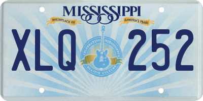 MS license plate XLQ252