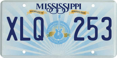 MS license plate XLQ253