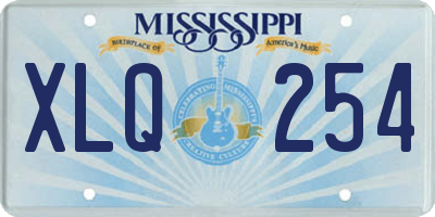 MS license plate XLQ254