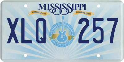 MS license plate XLQ257