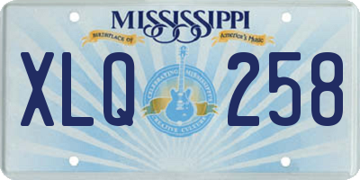 MS license plate XLQ258