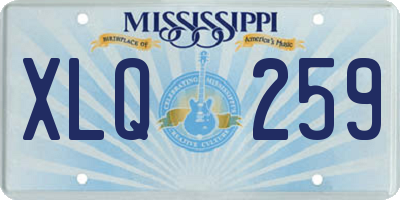 MS license plate XLQ259