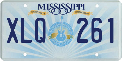MS license plate XLQ261