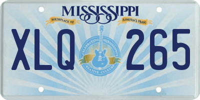 MS license plate XLQ265