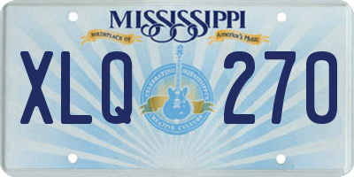 MS license plate XLQ270