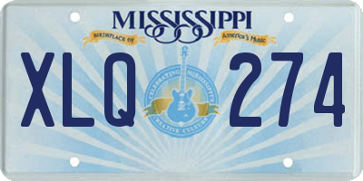 MS license plate XLQ274