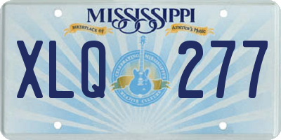 MS license plate XLQ277