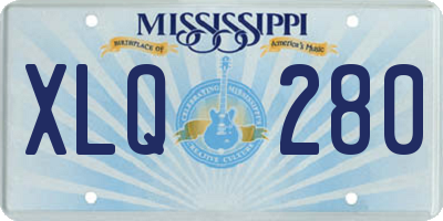 MS license plate XLQ280