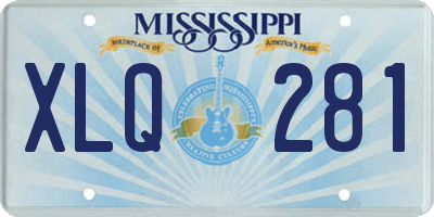 MS license plate XLQ281
