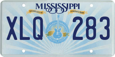 MS license plate XLQ283