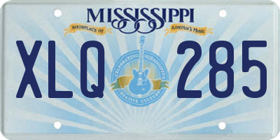 MS license plate XLQ285