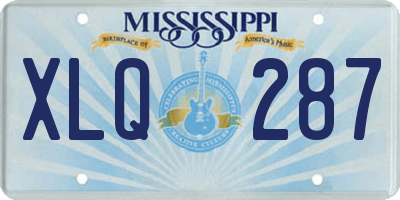 MS license plate XLQ287