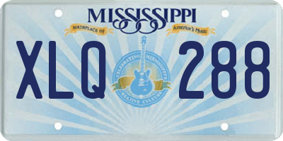 MS license plate XLQ288