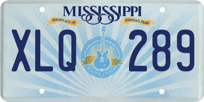 MS license plate XLQ289
