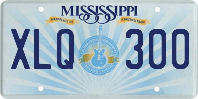 MS license plate XLQ300