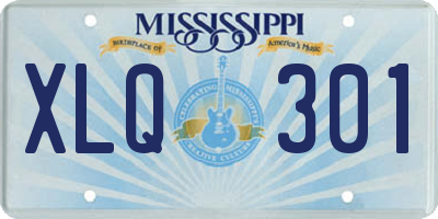 MS license plate XLQ301