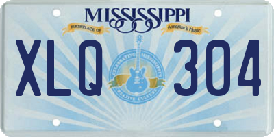 MS license plate XLQ304
