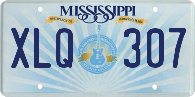 MS license plate XLQ307