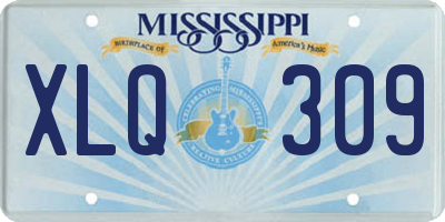MS license plate XLQ309