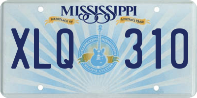 MS license plate XLQ310