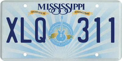 MS license plate XLQ311