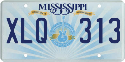 MS license plate XLQ313