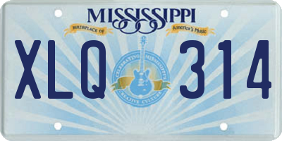 MS license plate XLQ314