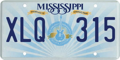 MS license plate XLQ315