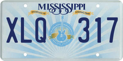 MS license plate XLQ317