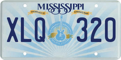 MS license plate XLQ320