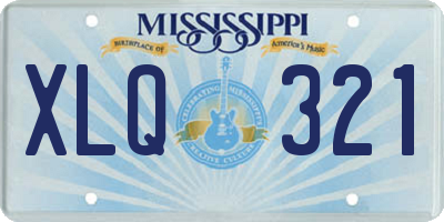 MS license plate XLQ321