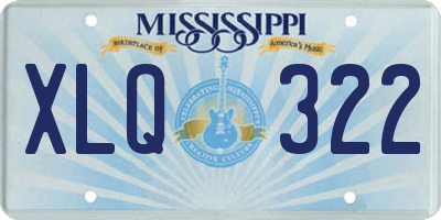 MS license plate XLQ322