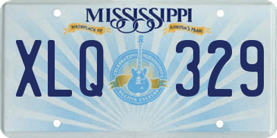 MS license plate XLQ329