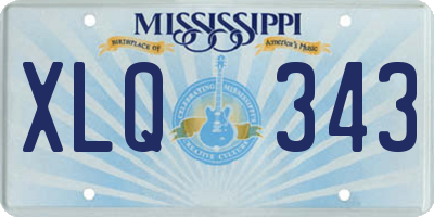 MS license plate XLQ343
