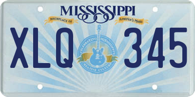 MS license plate XLQ345