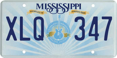 MS license plate XLQ347