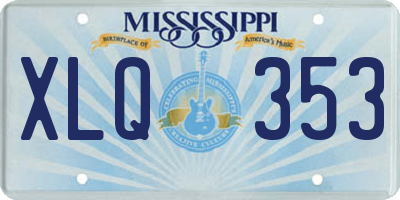MS license plate XLQ353