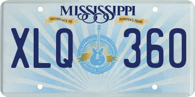 MS license plate XLQ360