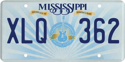 MS license plate XLQ362