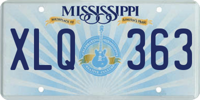 MS license plate XLQ363