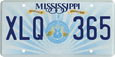 MS license plate XLQ365