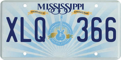 MS license plate XLQ366