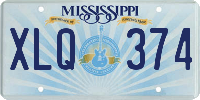 MS license plate XLQ374