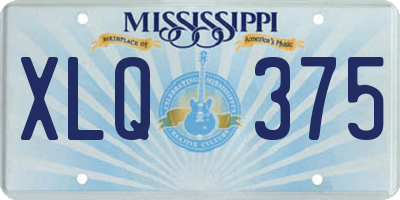 MS license plate XLQ375