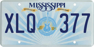 MS license plate XLQ377